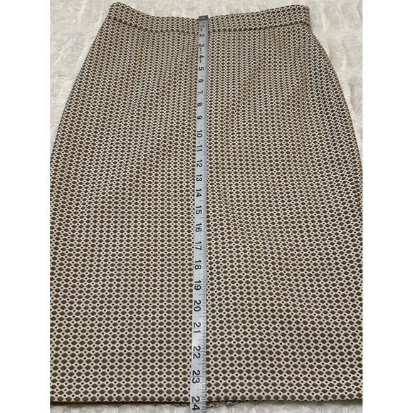 Ann Taylor Pencil Midi Skirt Geometric Print Polyester Blend Women Size 00-READ - Picture 8 of 16
